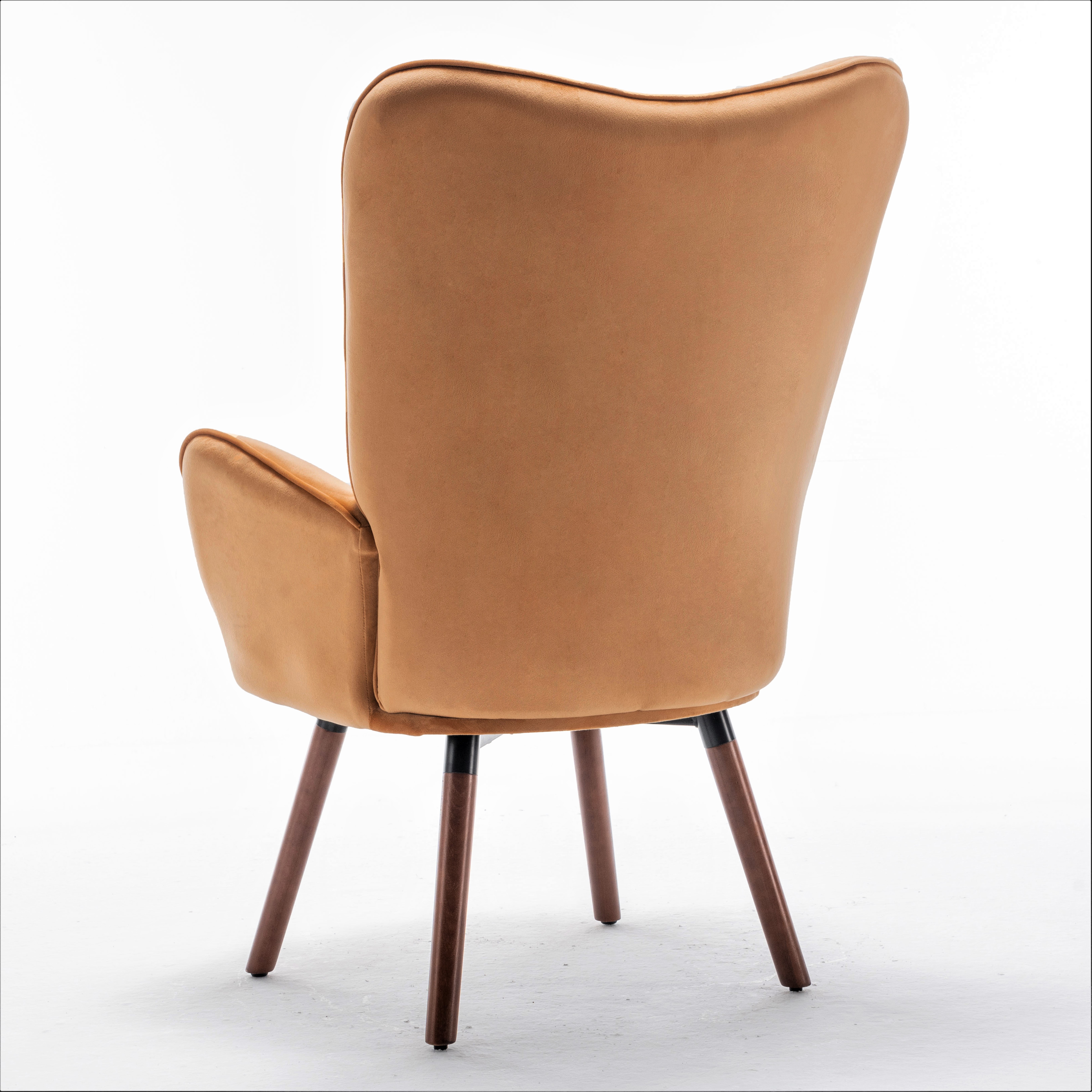Uspridefurniture Kreedence 26.38" W Microfiber Wing Back Armchair, Muster Yellow