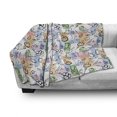 thumbnail image 3 of Abstract Soft Flannel Fleece Throw Blanket, Kitchen Stuff and Colored Rectangles Cuisine Chefs Table Illustration, Cozy Plush for Indoor and Outdoor Use, 70" x 90", Multicolor, by Ambesonne, 3 of 6