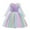 Purple, variant on Uuszgmr flower girl dress Child Girls Bowknot Multicolor Pageant Dress Birthday Party Kids Lace Rainbow Gown Dress easter clothes Green,Size:3-4 Years