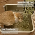 Stainless Steel Rabbit Litter Box – Large Bunny Litter Box with Grate ...
