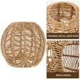 thumbnail image 3 of OULII Hand Woven Lampshade Light Brown Metal Home Decoration 1Pack, 3 of 8