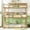 White Oak, variant on Newest Triple Rubber Wood Bunk Bed with Two Built-in Ladders, Guardrails, Twin over Twin over Twin, Detachable Triple Twin Bunk Bed,White Oak