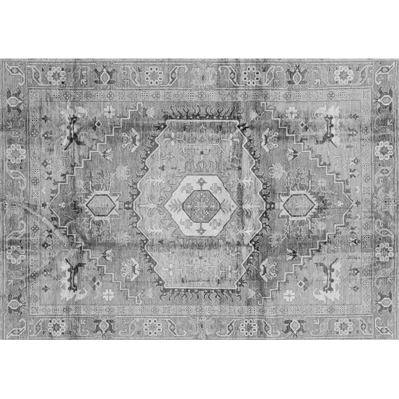 Ahgly Company Indoor Rectangle Abstract Gray Modern Area Rugs, 3' x 5'