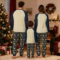 thumbnail image 4 of Zwiiyzr Family Christmas Pjs Matching Sets Holiday Jammies for Mom Matching Family Sets Christmas Casual Printed Top With Bottom Outfits Home Wear Navy-Mom, 4 of 7