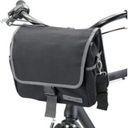sixthreezero Bicycle Pannier Bag Rear Rack Trunk with Waterproof, Clip On Frame Mount, Shoulder Strap, Black
