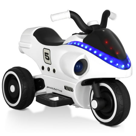Gymax 6V Kids Ride On Motorcycle 3 Wheels Battery Powered W/ Light Music Toy (Best Way To Listen To Music While Riding Motorcycle)