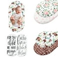 thumbnail image 3 of WINDLAND 2 Pcs Baby Fitted Bassinet Sheets Cradle Moses Basket Oval Rectangle Pad Sheet, 3 of 21