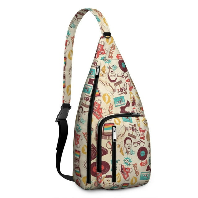 Vacation Essential Sling Backpack - Lightweight Water-resistant Shoulder Bag for Travel, Hiking & Daily Commute with Adjustable Straps