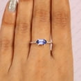thumbnail image 4 of 925 Sterling Silver Ring, Hexagon Cut Tanzanite Ring, 6 Prong Jewelry, Solitaire Ring, Handmade Jewlery, Delicate Minimalist Ring, 4 of 5