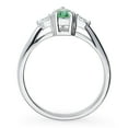 thumbnail image 4 of BERRICLE Sterling Silver 3-Stone Green Pear Cut Cubic Zirconia CZ Fashion Anniversary Ring for Women, Rhodium Plated 0.8 Carat Size 6, 4 of 9