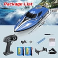 thumbnail image 6 of JoyStone 20+ mph RC Boat for Pool & Lakes, 14 inch Remote Control Boat with LED Lights, 2 Batteries 40Mins, Pool Toys for Adults & Kids (Blue), 6 of 11