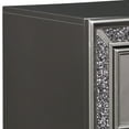 thumbnail image 2 of Wooden Nightstand with Faux Crystal Accents and 2 Drawers, Gray, 2 of 4