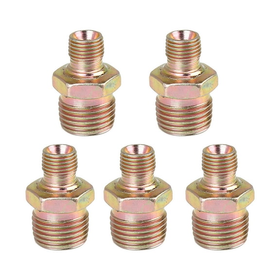 5pcs M10 x 1.0 to M16 x 1.5 Male Car Straight Hose Fitting Connector Adapter