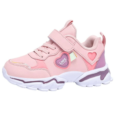 ZHAGHMIN Girls Sneaker Casual Shoes Toddler Big Kids Shoes Boys Girls Breathable Sneakers Athletic Running Shoes Sock Walking Shoes Baby Pink Size38