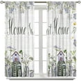 thumbnail image 5 of Spring Floral Curtains for Kitchen,Rustic Country Spring Nature Botanical Plants Vintage,Sweet Home Decor Rod Pocket Flower Floral Farm Window Drapes for Bedroom Living Room Party 21x54in,2 Panel Set, 5 of 6