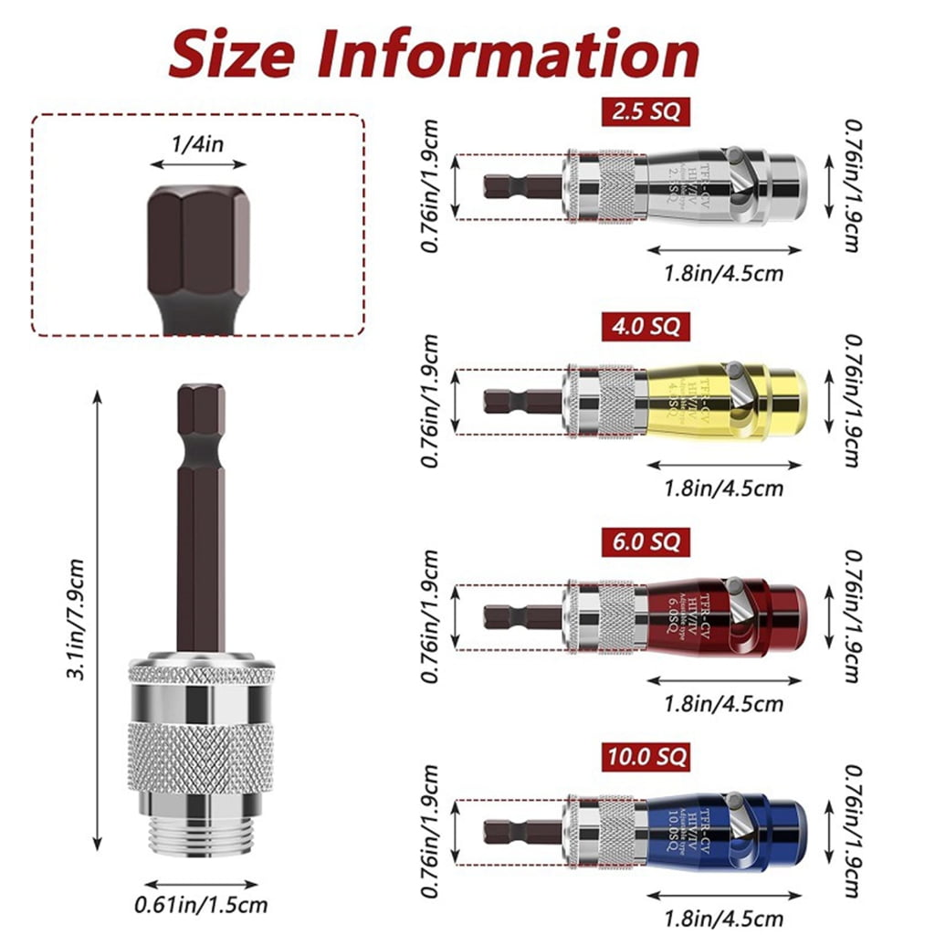 Jesscasday Professional Wire Stripper Set for Electric Drill, Quick Cable Twisting Solution