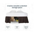 thumbnail image 3 of HNB Store Ruffled Bed Skirt Easy Fit 12" inch Drop | Microfiber Made | King | Chocolate, 3 of 7