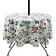 thumbnail image 1 of Outdoor Tablecloth,Wrinkle-Free Stain Resistant & Machine Washable Tablecloth with Umbrella Hole and Zipper, 60" Round-Zippered, 1 of 5