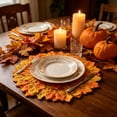 thumbnail image 2 of Maple Leaf Placemat, Autumn Artificial Leaves Decoration for Home, Thanksgiving Halloween Centerpieces for Tables Decoration (1Pc), 2 of 8