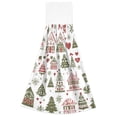 thumbnail image 7 of Yayeee Kitchen Hanging Hand Towels Set of 2 with Loop Bathroom Absorbent Tie Towel, Green Nordic Christmas, 7 of 7