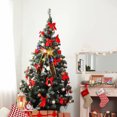 thumbnail image 5 of Adorno de Navidad con lazo brillante transparente, decoración de árbol de Navidad con lazo de cinta ligera, dorado, 5 of 5