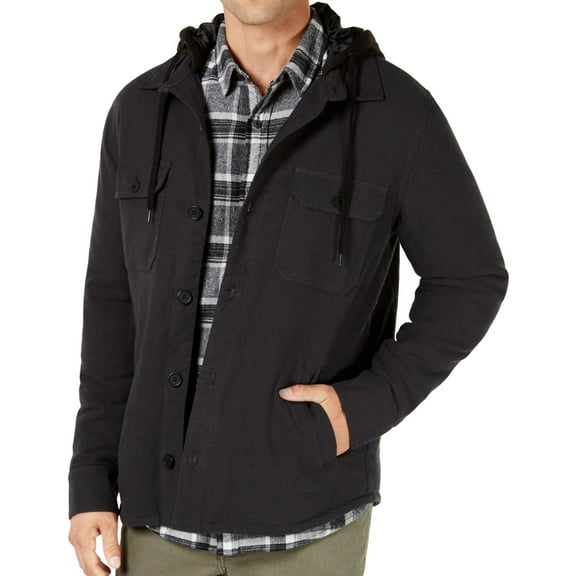 American Rag Mens Twill Jacket, Black, Small