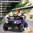 thumbnail image 2 of Costway 12V Kids Ride on Truck Car Battery Powered Electric Vehicle with Remote Control Purple, 2 of 10