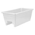 thumbnail image 3 of HC Companies 24 Inch Deck Rail Box Planter with Drainage Holes, 2 Pack, White, 3 of 7