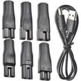 thumbnail image 1 of 7 PCS Power Cord 5V Replacement Charger USB adapter Suitable for Electric Hair Clippers, Beard trimmers, Shavers, Beauty Instruments, Desk Lamps., 1 of 5