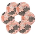thumbnail image 2 of Haosy Set of 6 Drink Woven Coaster with Holder Heat Resistant Non-Slip Bar Coasters 4 Inches Trendy Hand Drawn Shells, 2 of 7