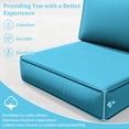 thumbnail image 6 of Pakunoda 8Pcs Cushion Covers for Outdoor Furniture, Waterproof Patio Cushion Covers Replacement Slipcovers with Zipper, Washable Reusable Outdoor Cushion Covers Lake Blue, Covers Only, 6 of 7