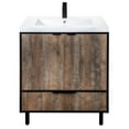 thumbnail image 3 of Cutler Kitchen and Bath London 30" Wood/Cultured Marble Bathroom Vanity in Black, 3 of 5