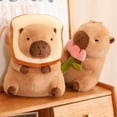 thumbnail image 2 of Capibara de hoja de loto, juguete de peluche, tortuga, ostra, abeja, Bckpack, Capibara, Cosplay, unicornio, dinosaurio, Boba, pan, anillo, decoración, animales de peluche, 2 of 5
