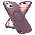 thumbnail image 3 of Designed for iPhone 15 Plus Case, 3-in-1 Ultra Slim Protective Cover with Silicone+EVA+PC, Durable Shockproof Lightweight Magnetic Full Body Protection for iPhone 15 Plus, Purple+Pink, 3 of 8