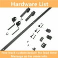 thumbnail image 5 of Bronco Hardware 2FT-10FT Mini Single Track Bypass Sliding Barn Door Hardware Kit For Small TV Stands, Perfect For Wardrobe Cabinets, For Double Doors (4FT Flat Track Hardware No Cabinet), 5 of 8