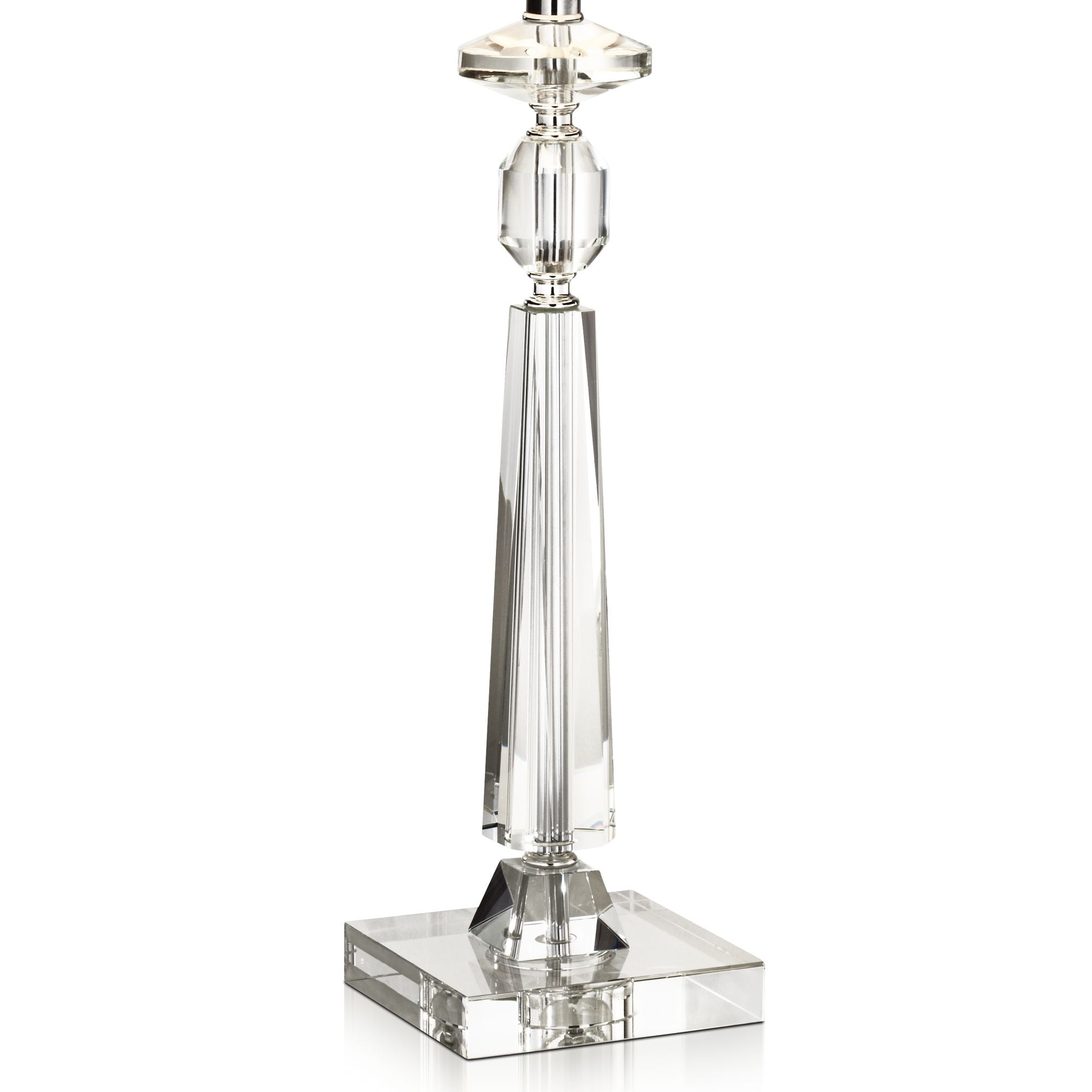 Vienna Full Spectrum Aline 27" Tall Geometric Modern Table Lamps Set of 2 Clear Crystal Living Room Bedroom Bedside Nightstand