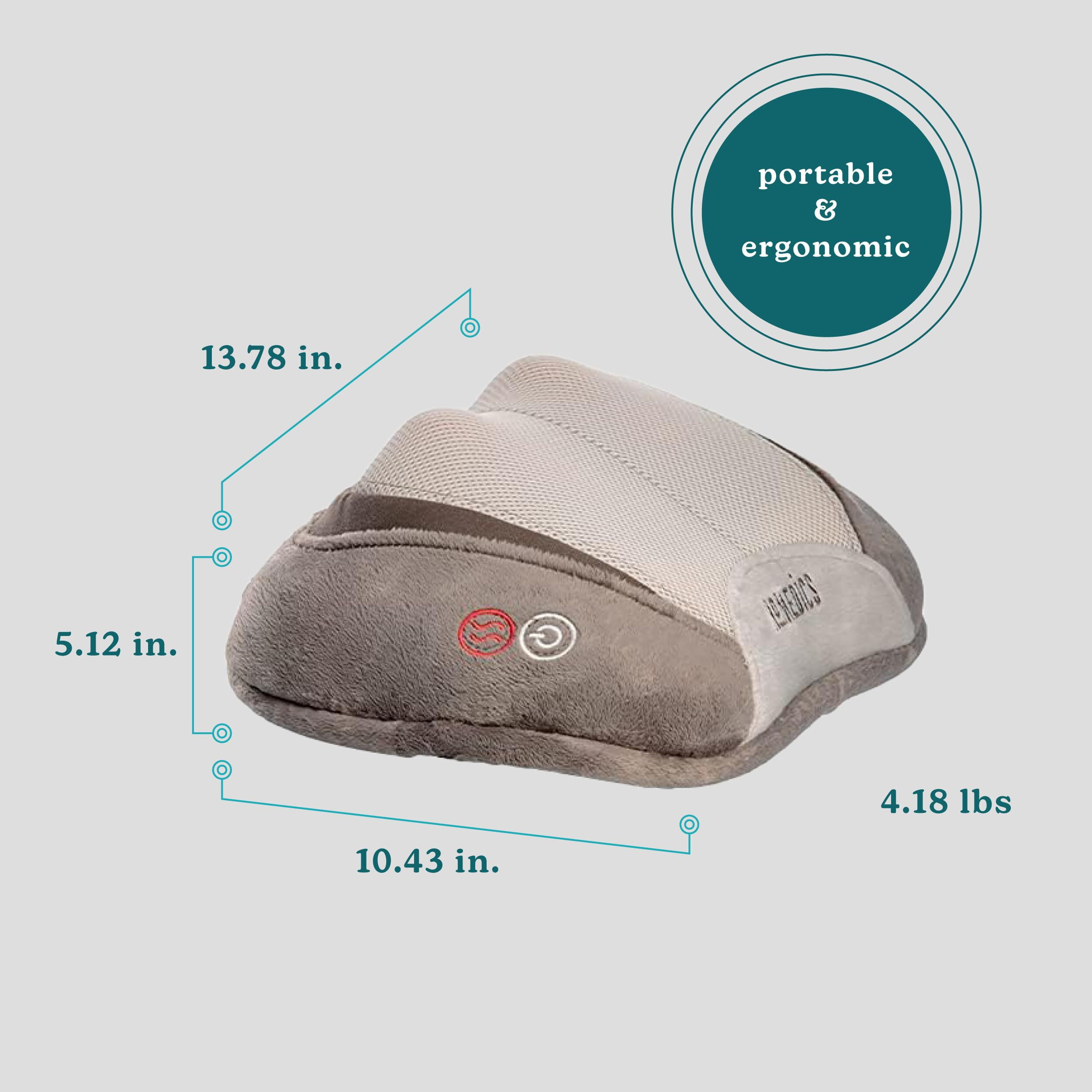 HoMedics 3D Shiatsu Massage Pillow with Heat Back and Neck Massager in Nepal at NPR 12834 Rating 5