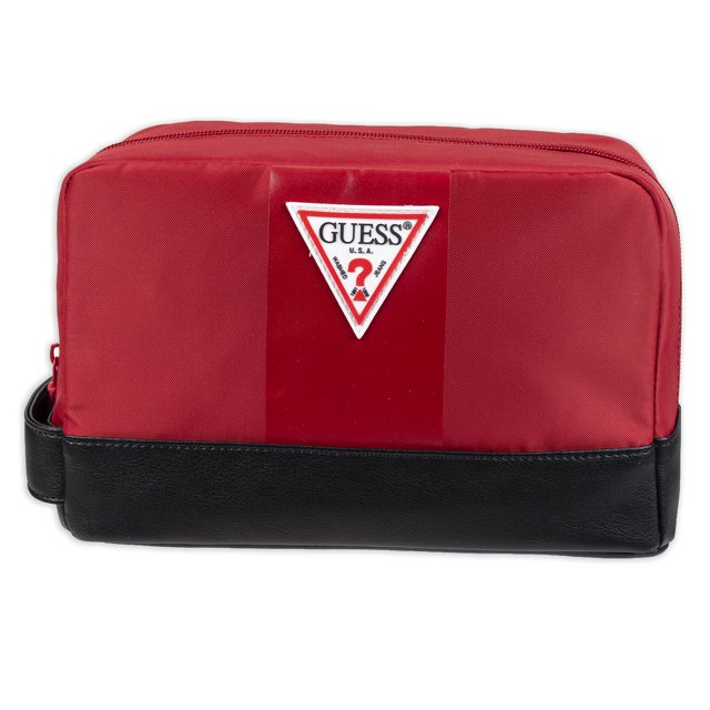 Guess Neceser de viaje para hombre, color rojo, con cremallera, talla única