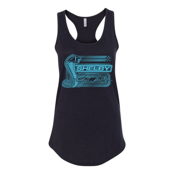 Wild Bobby Ford Shelby Cobra Retro Blue Logo Women Racerback Tank Top