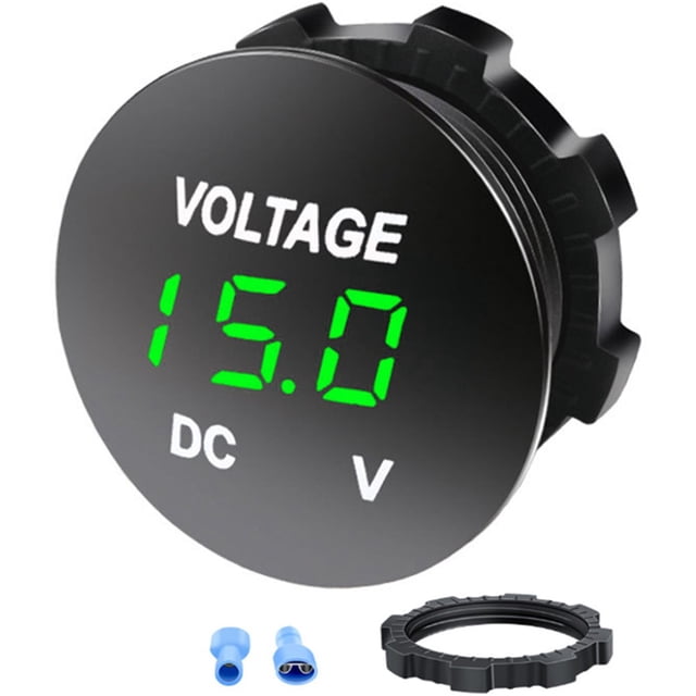 12V 24V Voltmètre DC LED Design Compact Installation Facile Applications Marines Utilisation Extérieure Surveillance en Temps Réel
