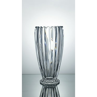 Crystal Vases for Flowers 11 Inch Tall Glass Centerpieces Living Room Wedding Decoration Lead Free