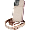 thumbnail image 1 of Smartish iPhone 12 mini Crossbody Case - Dancing Queen [Purse/Clutch with Detachable Strap & Card Holder] - Rosé All Day, 1 of 6