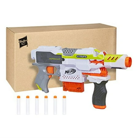 Photo 1 of Nerf Stryfe Modulus Motorized Toy Blaster with Drop Grip, Barrel Extension, 6-Dart Clip, 6 Official Darts for Kids, Teens, & Adults