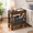 Rustic Brown-With Outlets, variant on Narrow End Table Rustic Brown Industrial Style