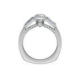 thumbnail image 4 of 0.90 Carat Excellent Emerald Cut Natural Diamond Unique Three Stone Ring for Engagement Solid 950 Platinum Size 8.5, 4 of 9