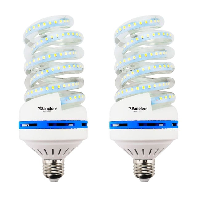 Paquete de 2 focos LED Sanelec espiral twister E27 32w 6500k