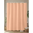thumbnail image 4 of Shower Curtain Peach Fuzz Pink Shower Curtains for Bathroom, Waterproof Polyester Shower Curtain Set with Hooks, Extra Long 72" x 84" Solid Color, 4 of 6