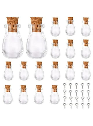 10PCS Colorful Tiny Water Drop Glass Bottle Cork Vial Floating