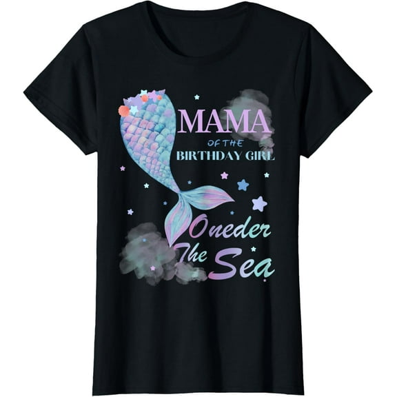 Mama Mom 1St Birthday Mermaid Oneder The Sea Family Matching T-Shirt Unisex S-5XL Hot Trending Shirt, Vintage Birthday Gift