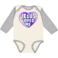 thumbnail image 3 of Inktastic Jesus Loves Me Boys or Girls Long Sleeve Baby Bodysuit, 3 of 5